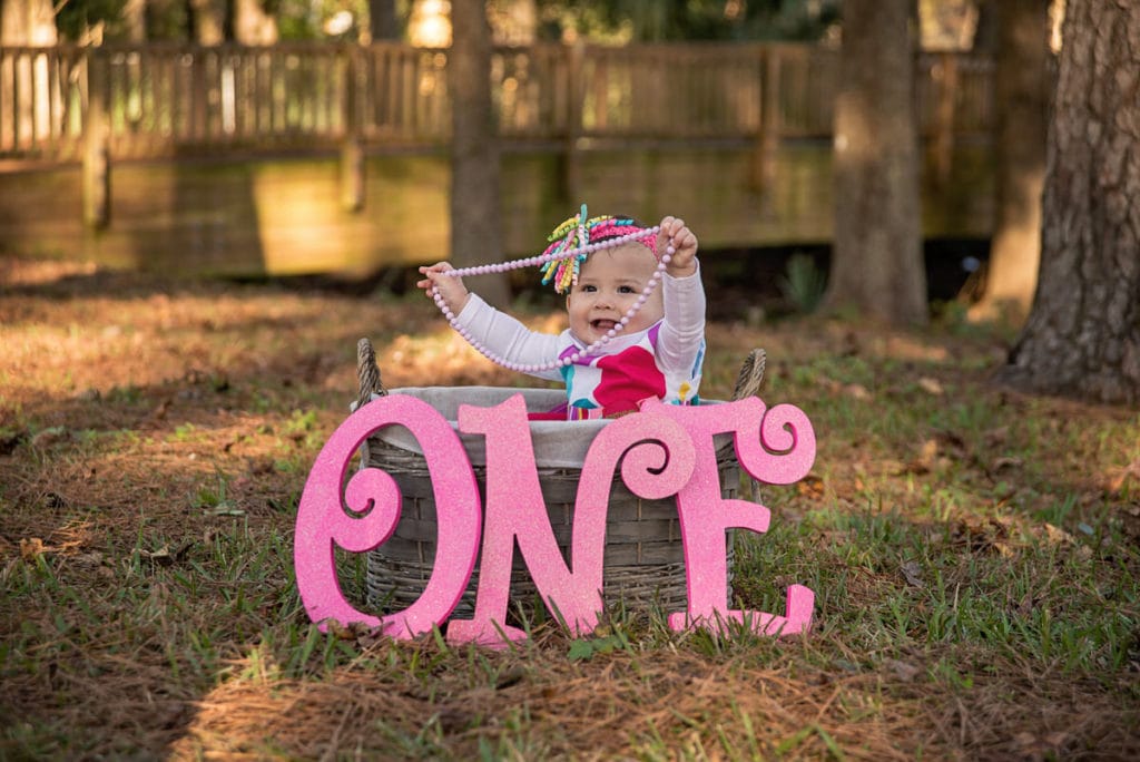 Baby celebrating birthday number one - Sasso Guerrero & Henderlite Fernandina Beach adoption lawyers